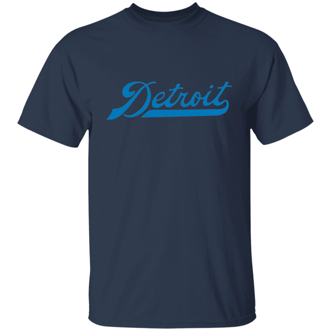 Detroit Football Script - Blue Kids Unisex Classic T-Shirt