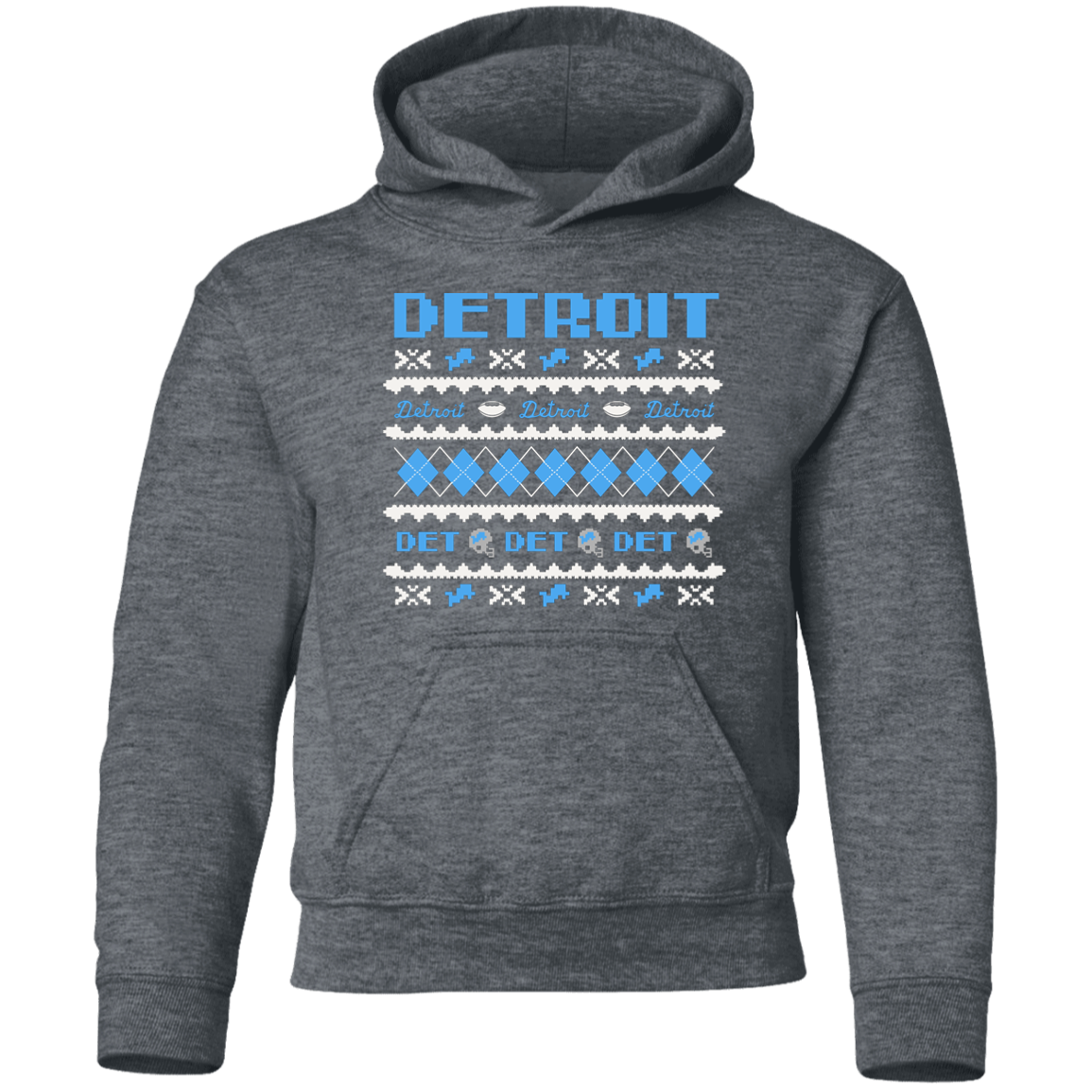 Detroit Football Sweater - White Kids Unisex Classic Hoodie