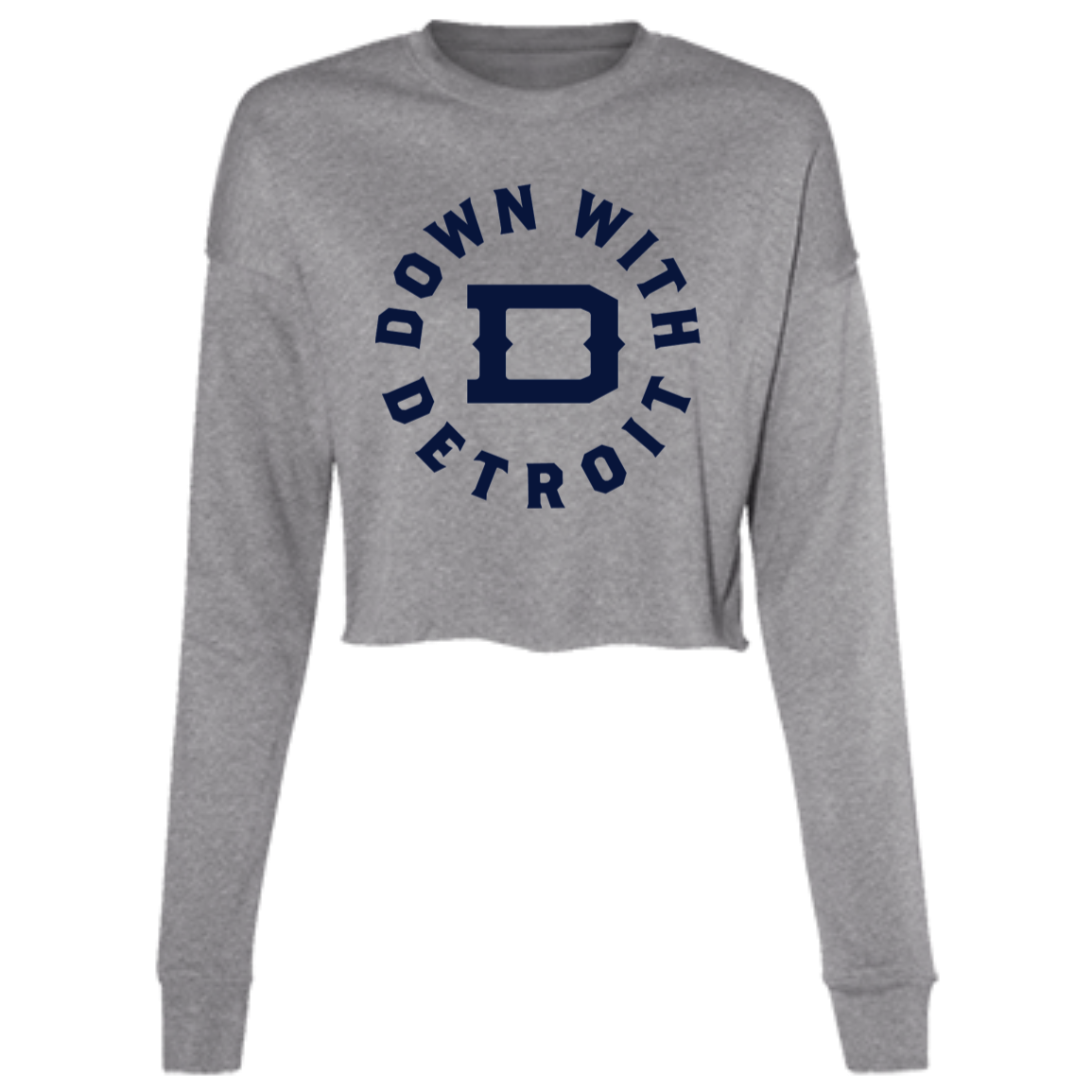 DWD Seal - Navy Women's Cropped Crewneck Sweatshirt