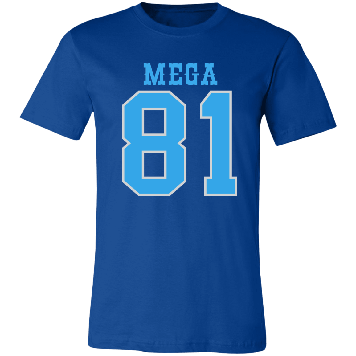 Detroit Football Number 81 - Light Blue + Silver Unisex Classic T-Shirt