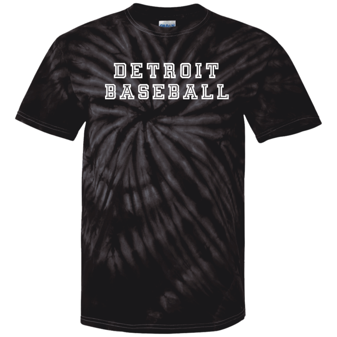 Detroit Baseball - White Kids Unisex Tie Dye T-Shirt