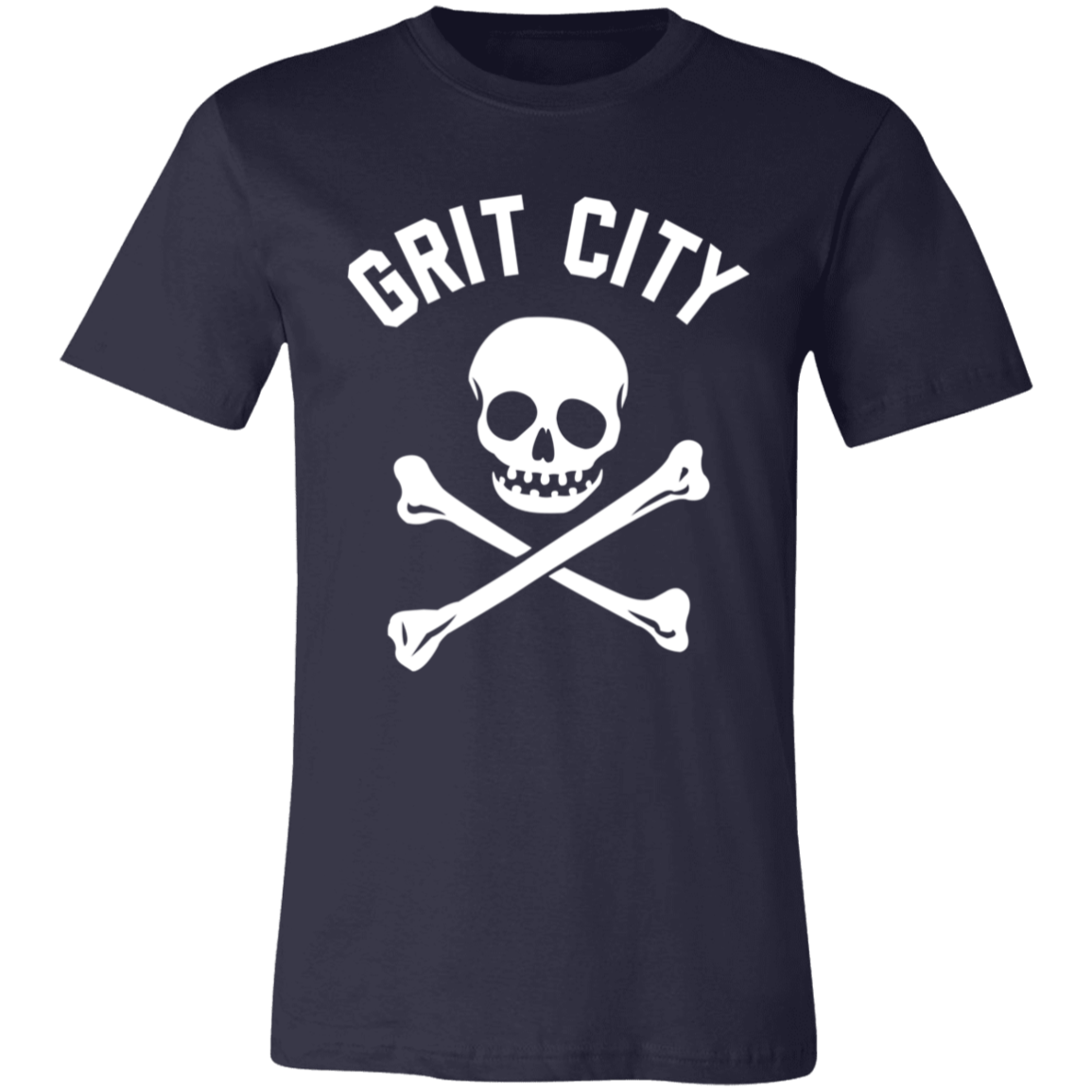 Grit City Cross Bones - White Unisex Classic T-Shirt