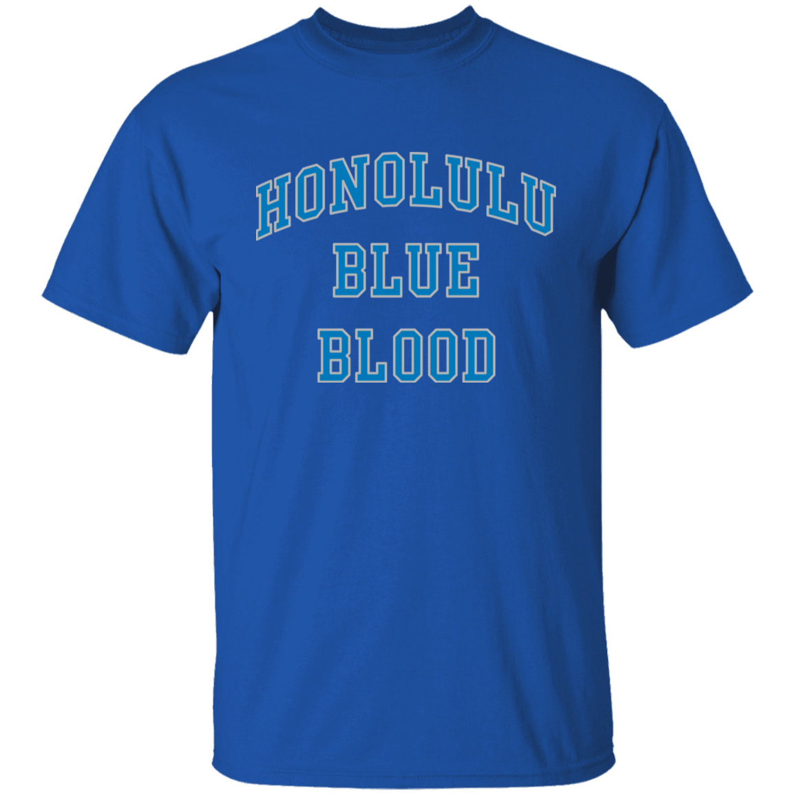Honolulu Blue Blood - Blue + Silver Kids Unisex Classic T-Shirt