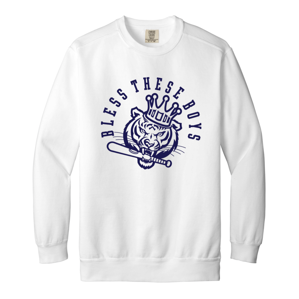 Bless These Boys - Navy Vintage Wash Crewneck Sweatshirt
