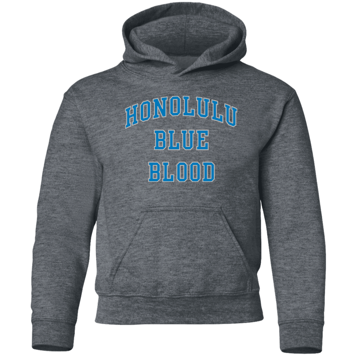 Honolulu Blue Blood - Blue + Silver Kids Unisex Classic Hoodie