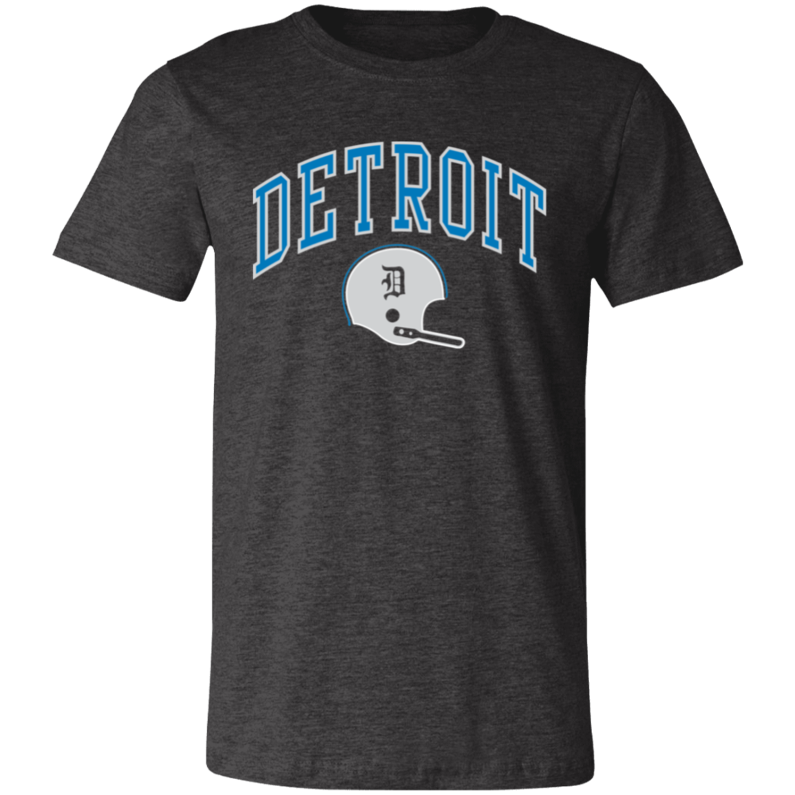 Detroit Football Helmet - Blue + Silver Unisex Classic T-Shirt
