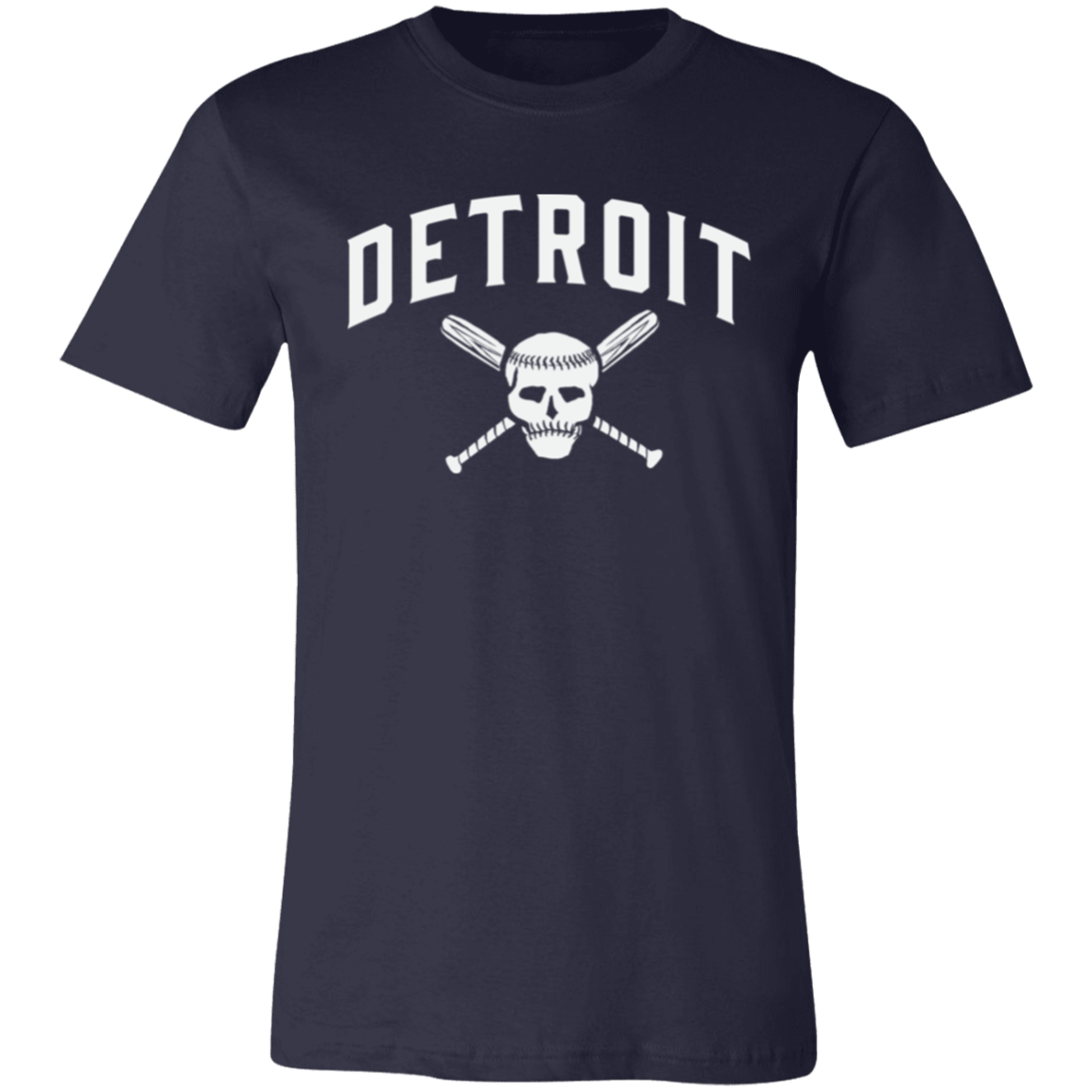 Detroit Skull and Crossbones - White Unisex Classic T-Shirt