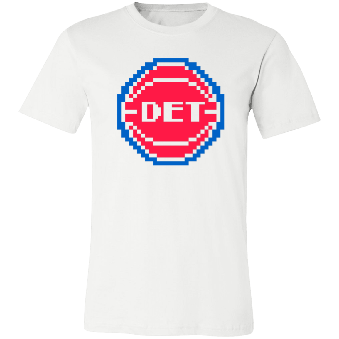 8Bit Detroit Basketball - Red Unisex Classic T-Shirt