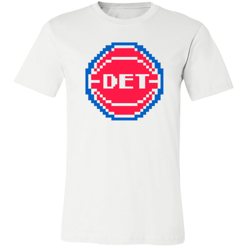 8Bit Detroit Basketball - Red Unisex Classic T-Shirt