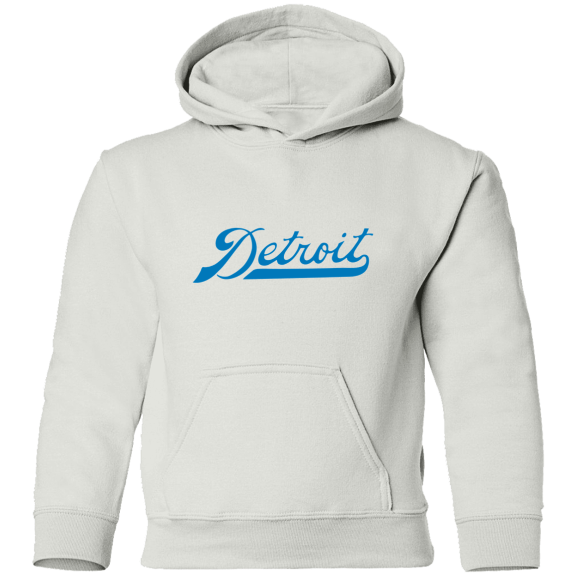Detroit Football Script - Blue Kids Unisex Classic Hoodie