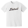 Detroit Script - Navy + Lt Orange Vintage Washed T-Shirt