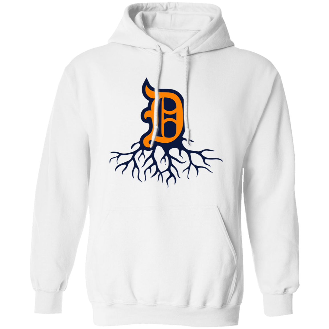 Detroit Roots - Orange + Navy Unisex Classic Hoodie