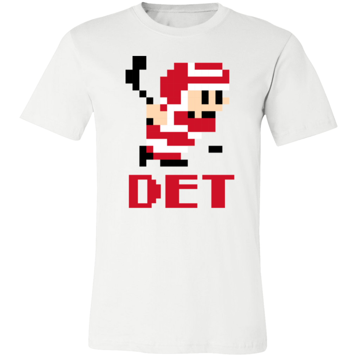 8bit Det Hockey - Red + Black Unisex Classic T-Shirt