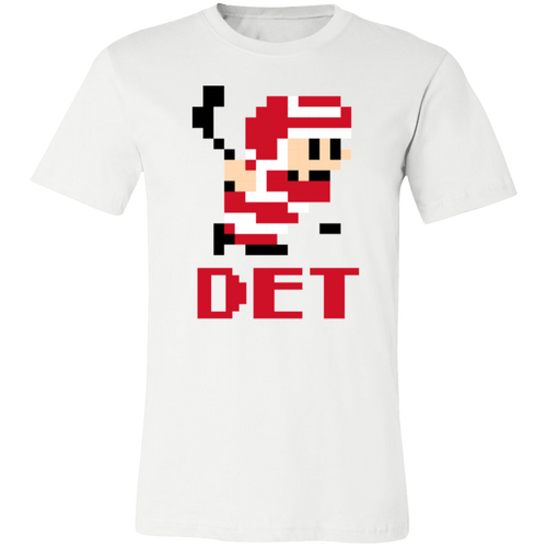 8bit Det Hockey - Red + Black Unisex Classic T-Shirt