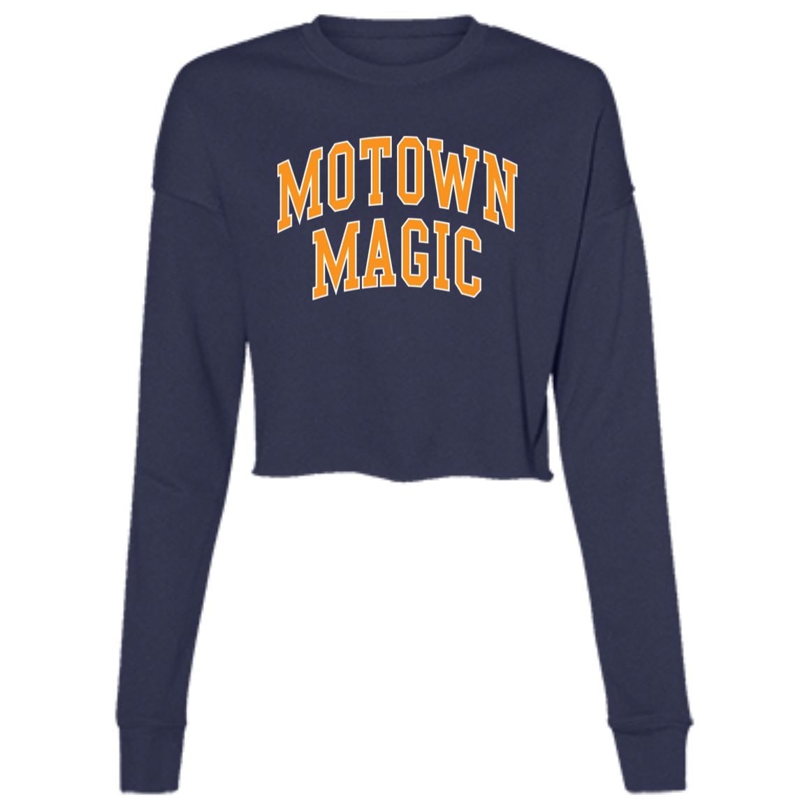 Motown Magic - Orange Women's Cropped Crewneck Sweatshirt