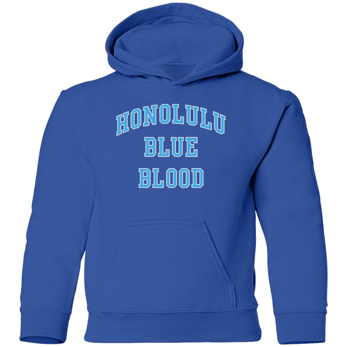 Honolulu Blue Blood - Light Blue + Silver Kids Unisex Classic Hoodie