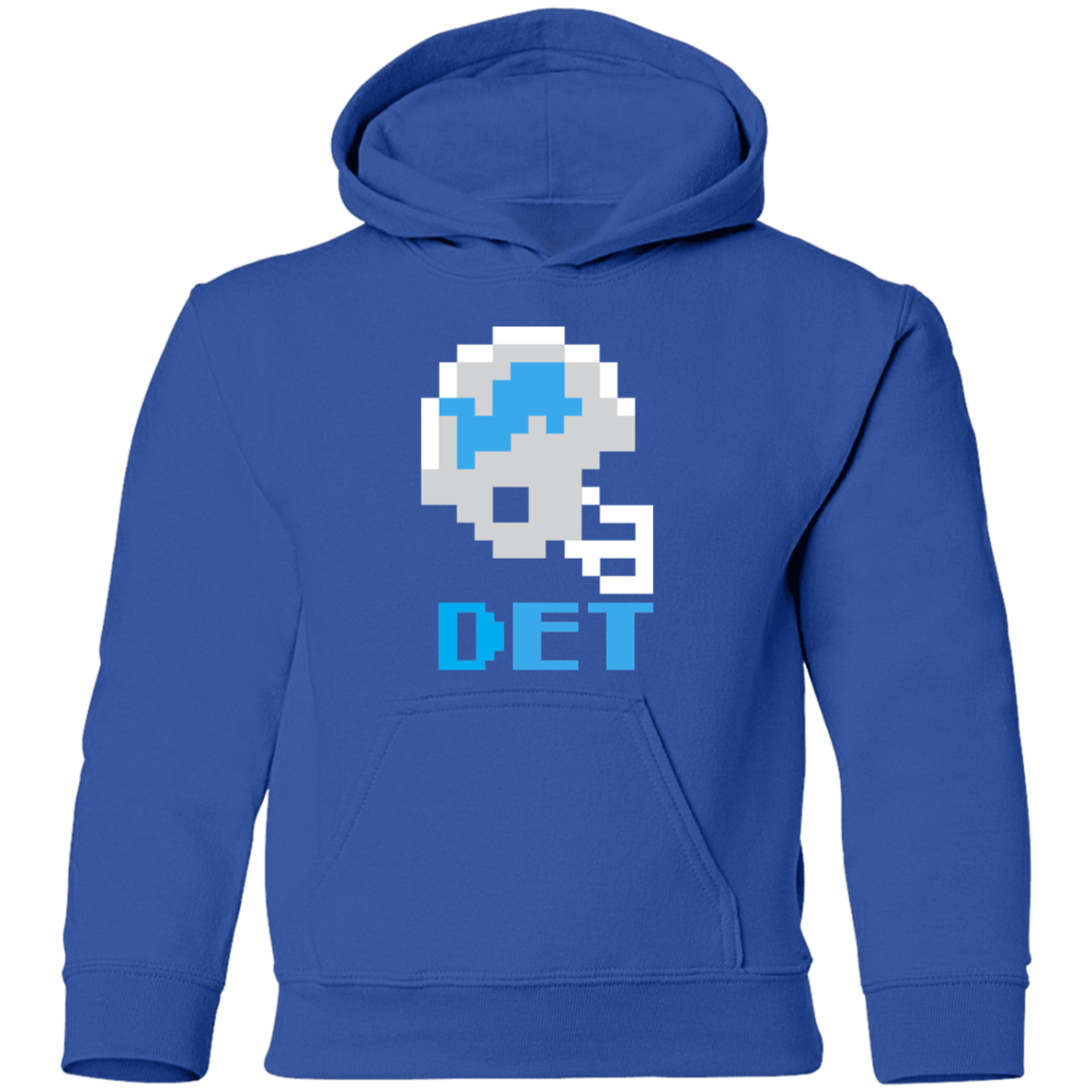Detroit Football 8bit - Vintage Kids Unisex Classic Hoodie
