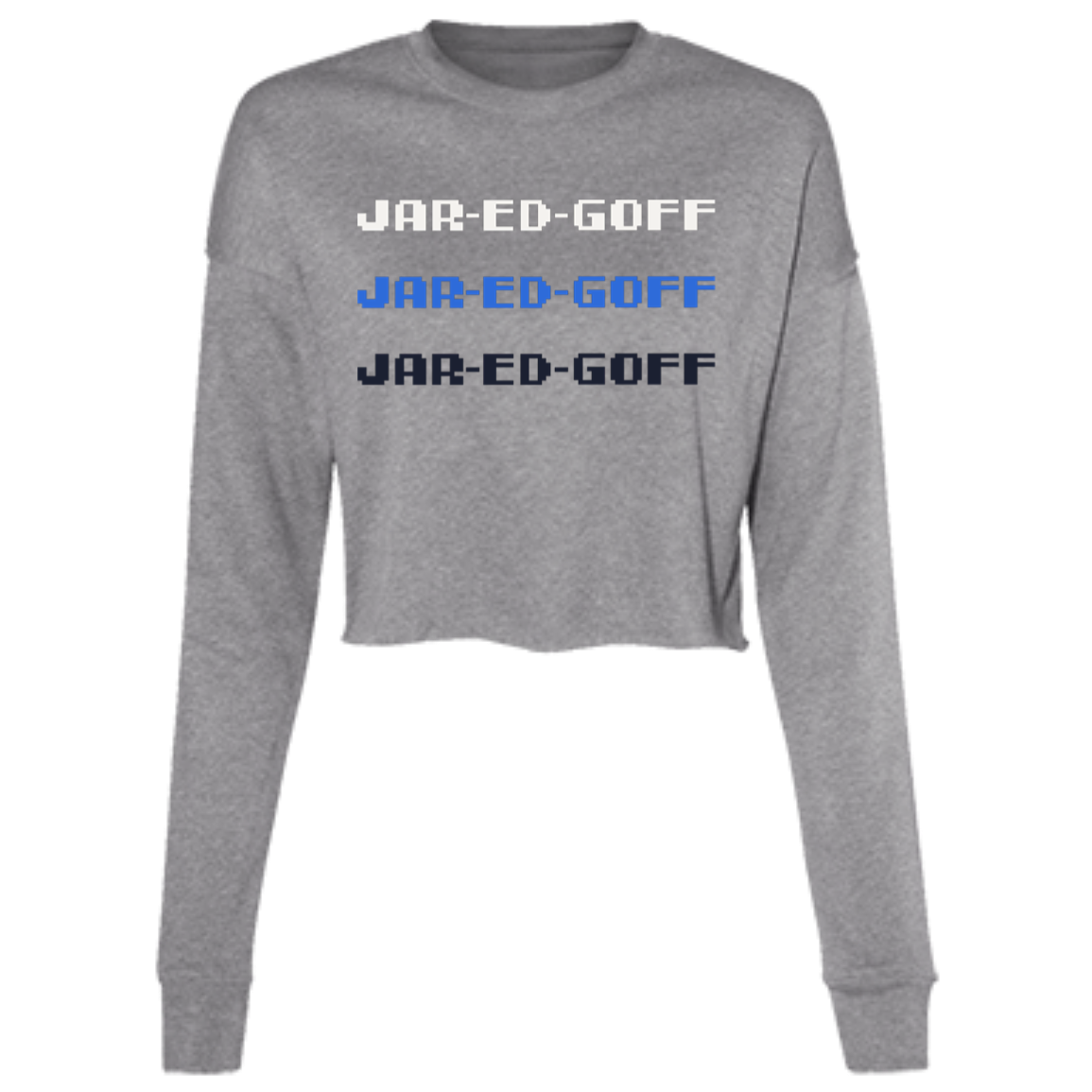 Detroit Chant - White Women's Cropped Crewneck Sweatshirt