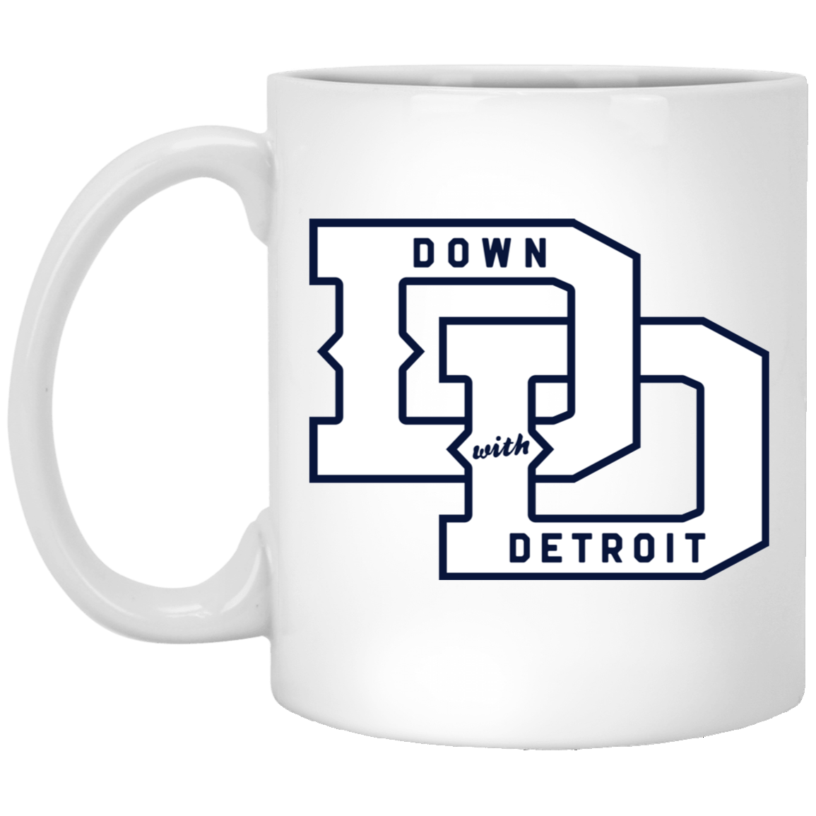 DWD Links - White + Navy White Mug