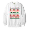 Detroit City Ugly Christmas Sweater Vintage Wash Crewneck Sweatshirt