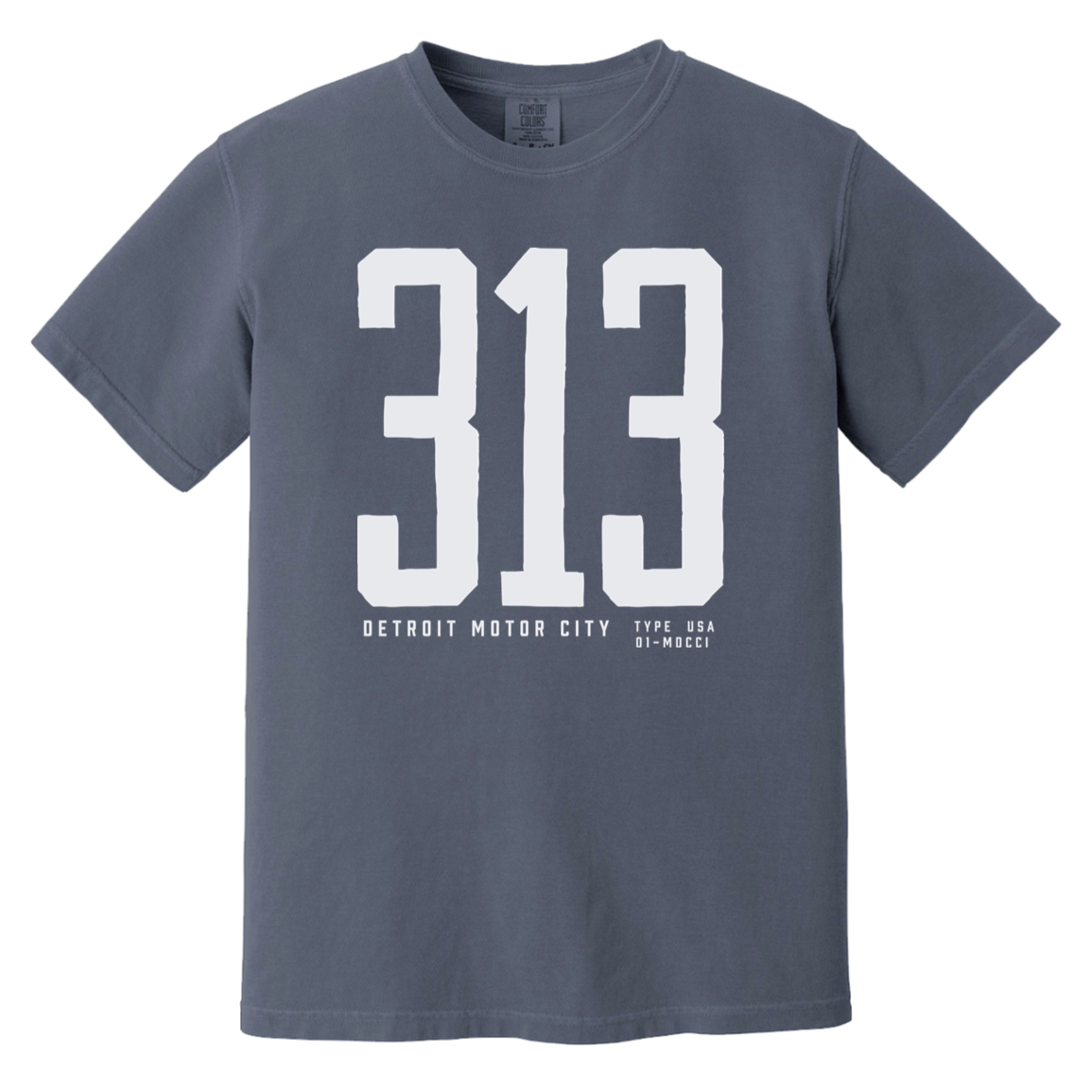 Detroit 313 - White Vintage Wash T-Shirt