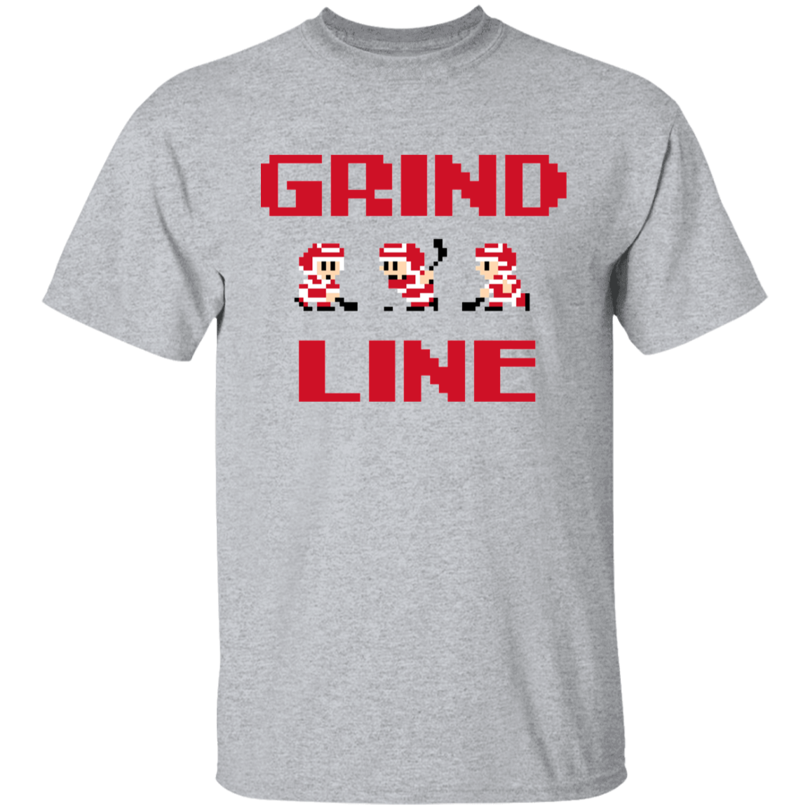 8bit Grind Line - Red + Black Kids Unisex Classic T-Shirt