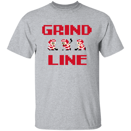 8bit Grind Line - Red + Black Kids Unisex Classic T-Shirt