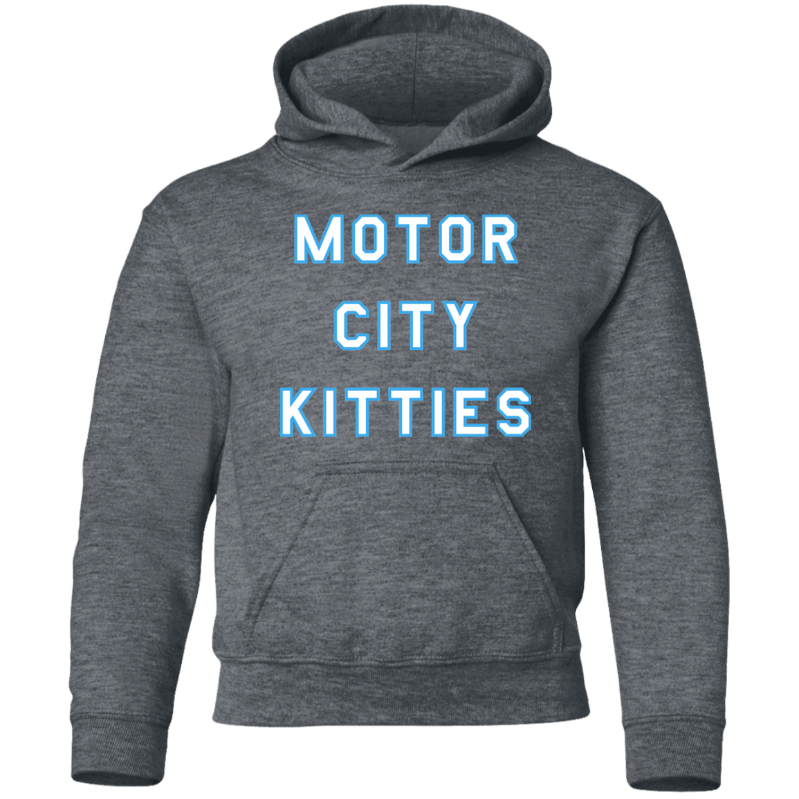 Motor City Kitties - White + Light Blue Kids Unisex Classic Hoodie