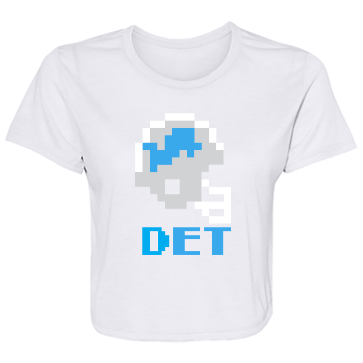 Detroit Football 8bit - Vintage Flowy Cropped Tee