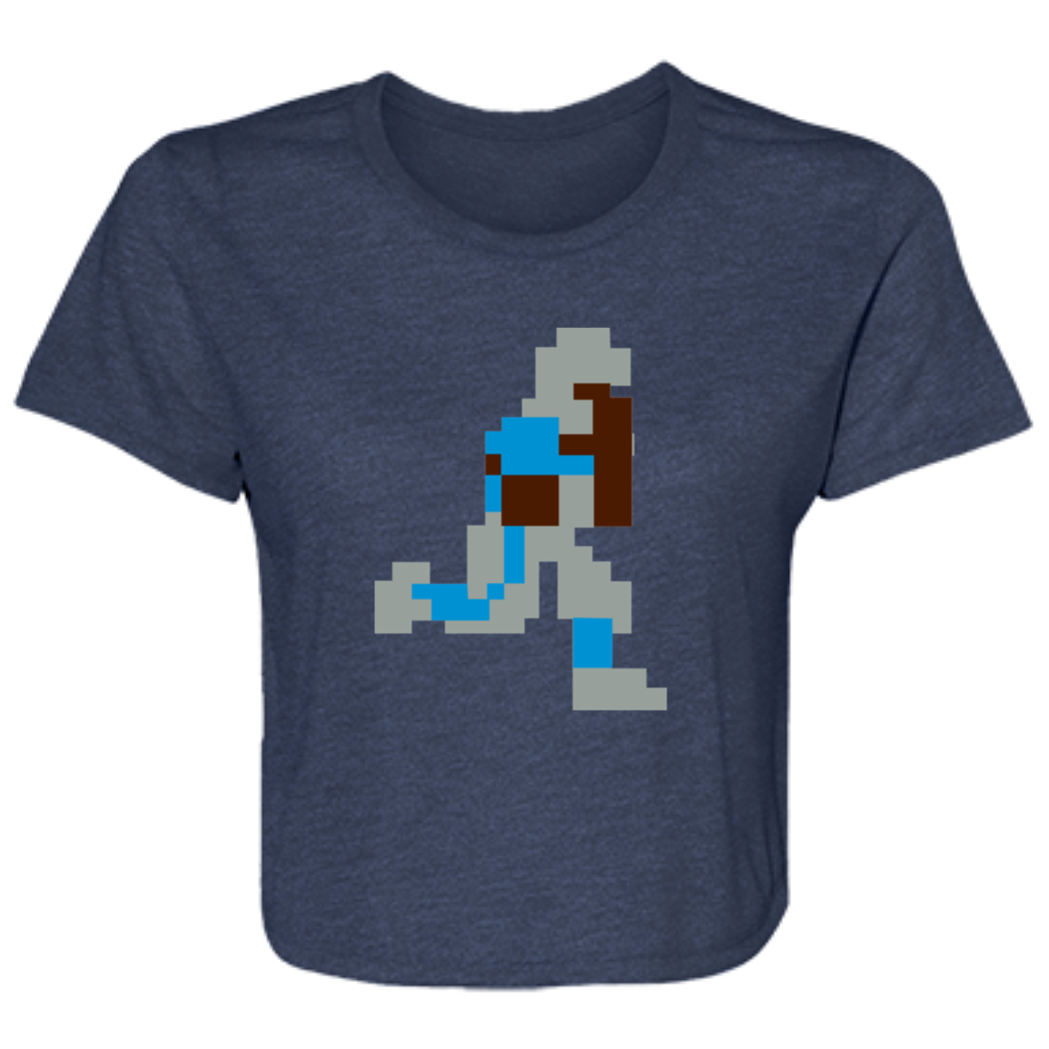 Detroit Football Goat Flowy Cropped Tee