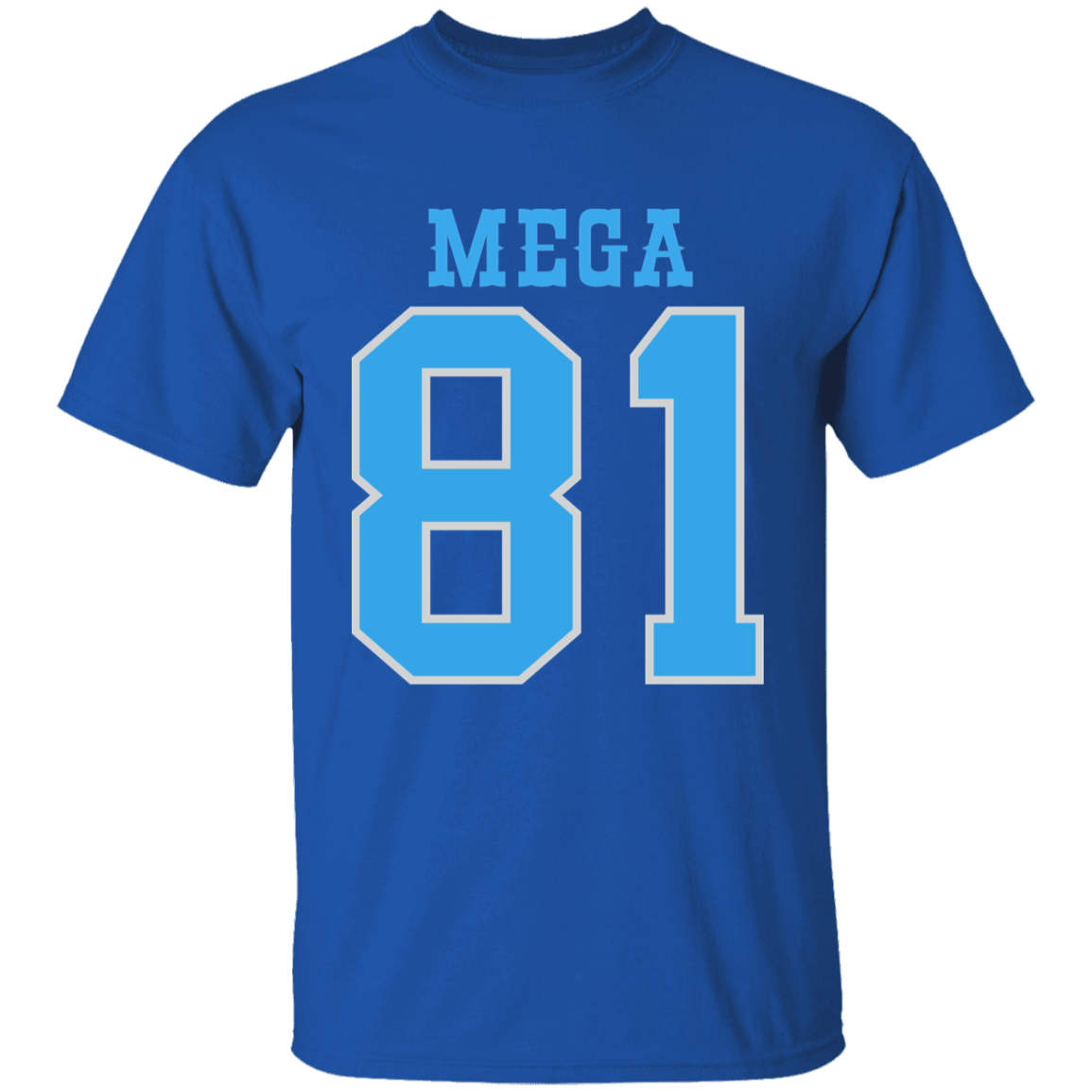 Detroit Football Number 81 - Light Blue + Silver Kids Unisex Classic T-Shirt