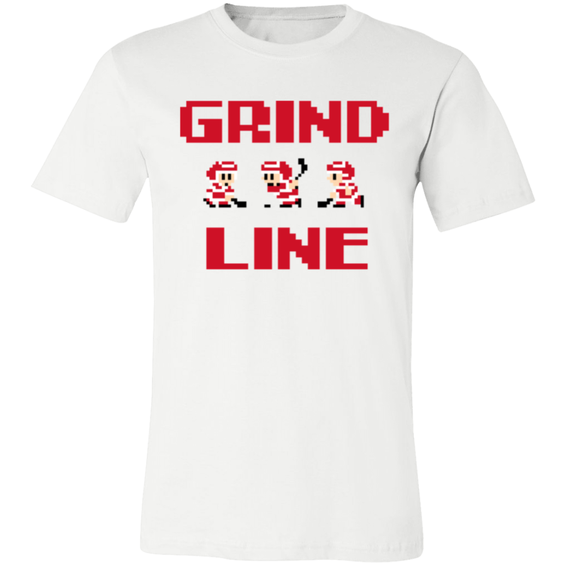 8bit Grind Line - Red + Black Unisex Classic T-Shirt