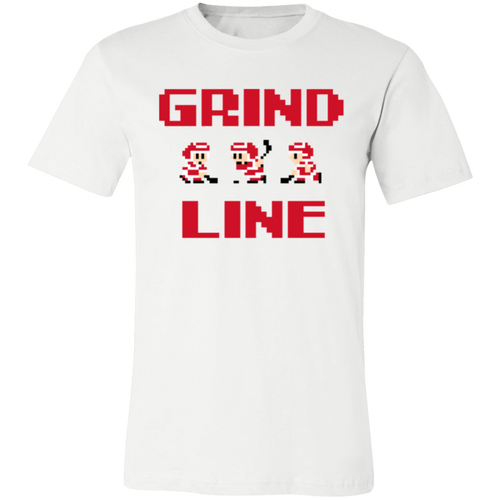 8bit Grind Line - Red + Black Unisex Classic T-Shirt