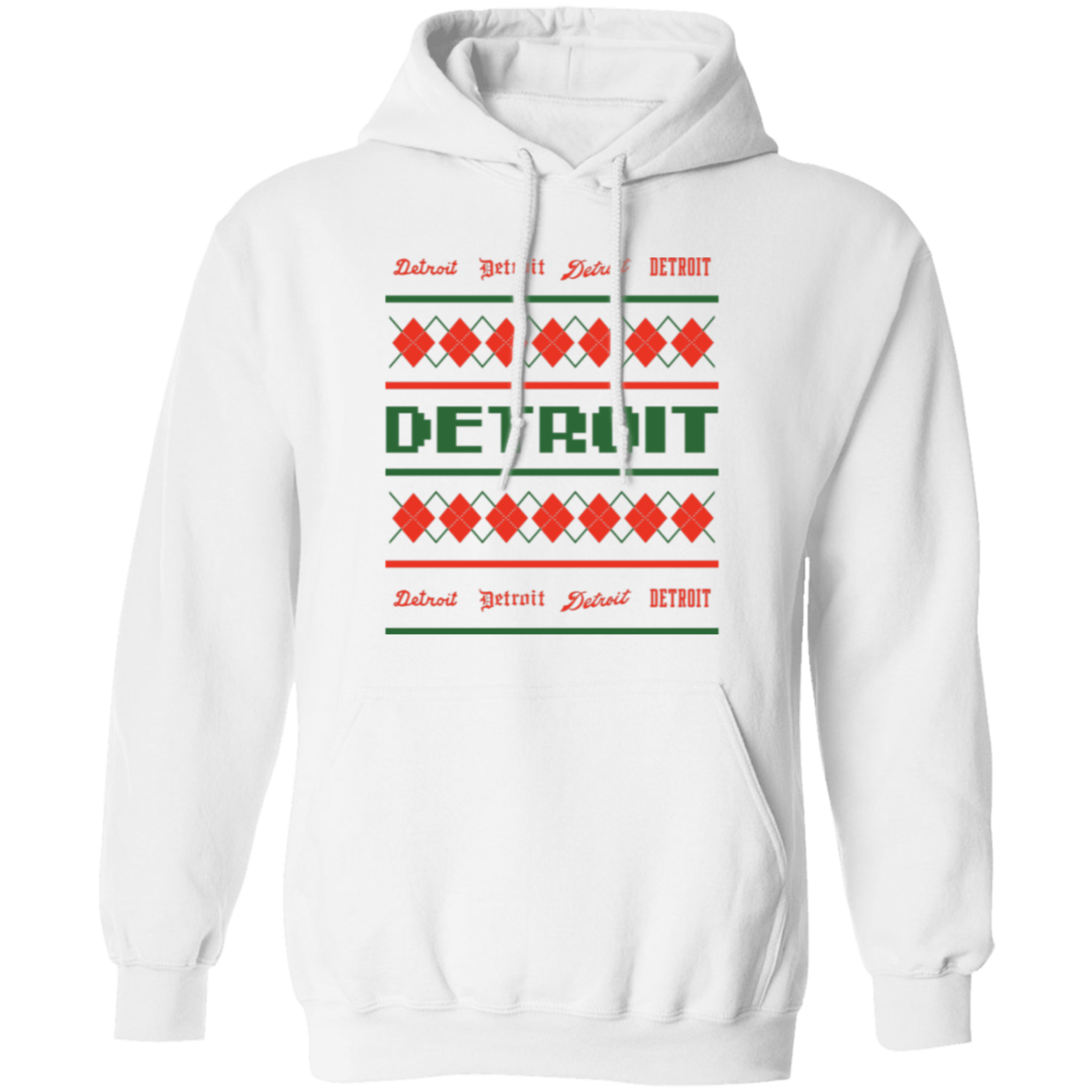 Detroit City Ugly Christmas Sweater Classic Unisex Hoodie