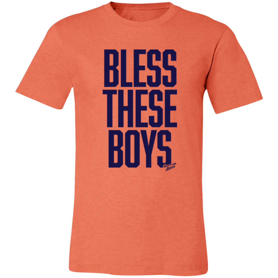 Bless These Boys Block Font - Navy Unisex Classic T-Shirt