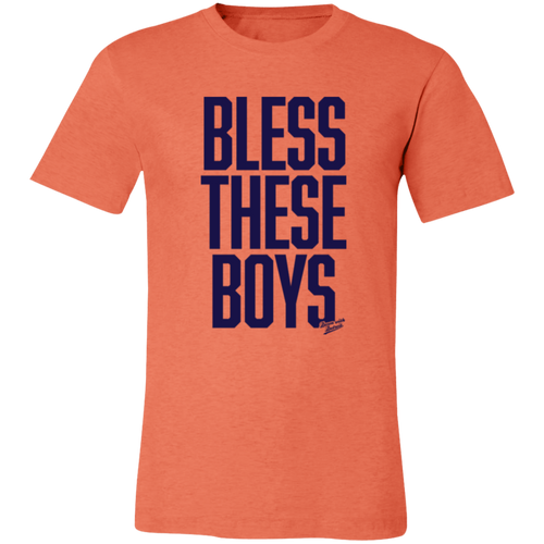 Bless These Boys Block Font - Navy Unisex Classic T-Shirt