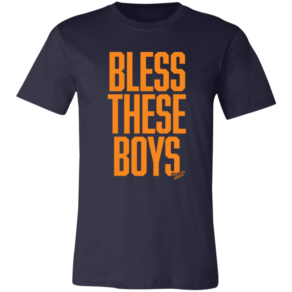 Bless These Boys - Block Font - Orange Unisex Classic T-Shirt
