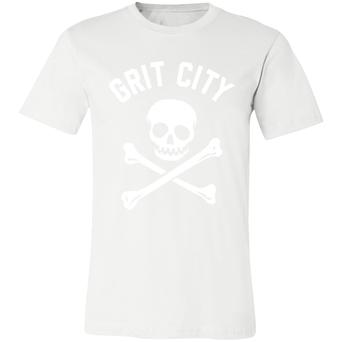 Grit City Cross Bones - White Unisex Classic T-Shirt