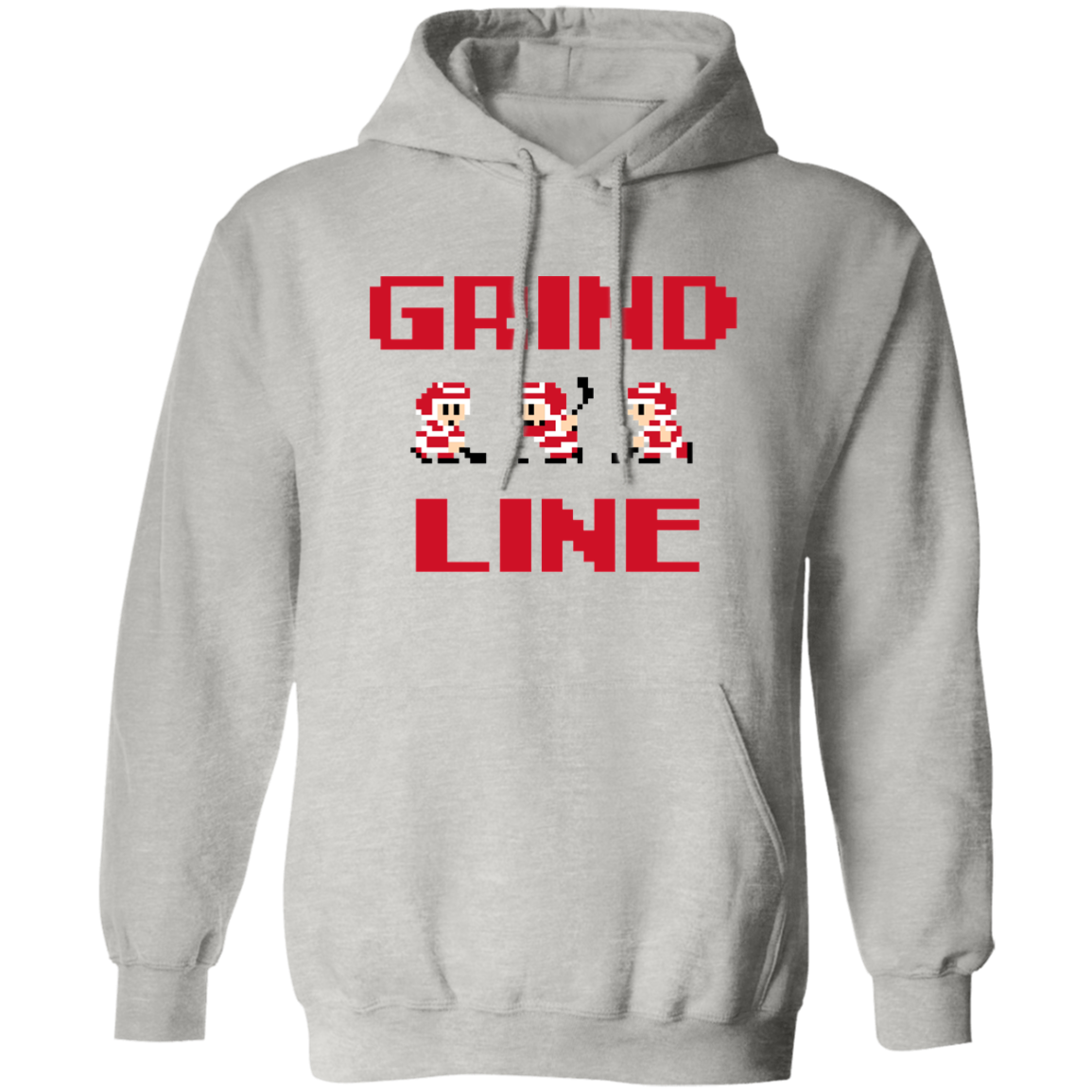 8bit Grind Line - Red + Black Classic Unisex Hoodie