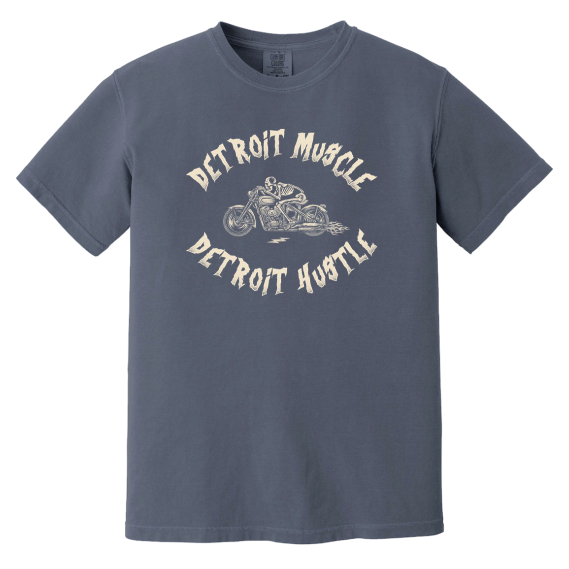 Detroit Muscle Detroit Hustle - Cream Vintage Washed T-Shirt