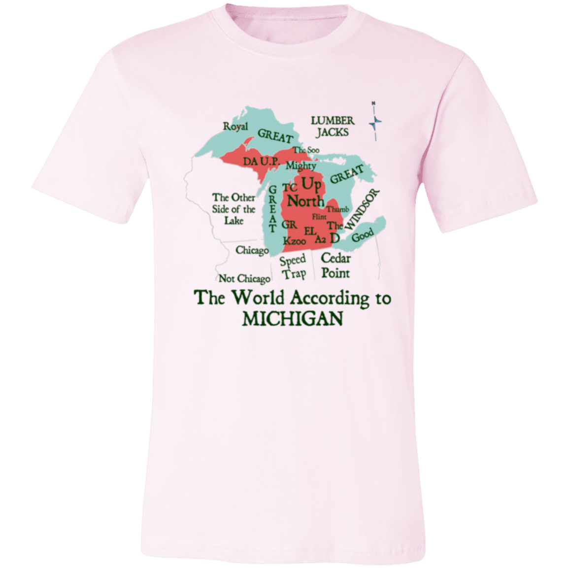 World of Michigan - Red Unisex Classic T-Shirt