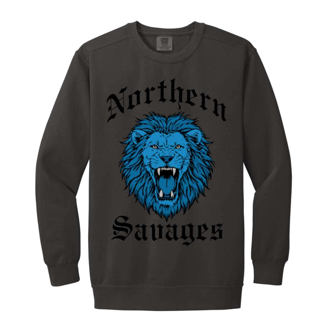 Northern Savages - Honolulu Blue + Black Vintage Wash Crewneck Sweatshirt