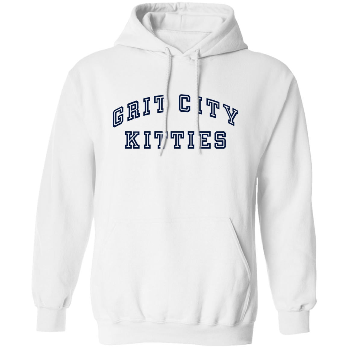 Grit City Kitties - Navy Unisex Pullover Hoodie