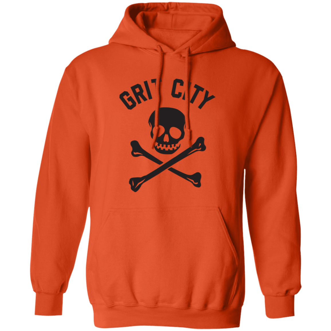 Grit City Cross Bones - Black Unisex Pullover Hoodie