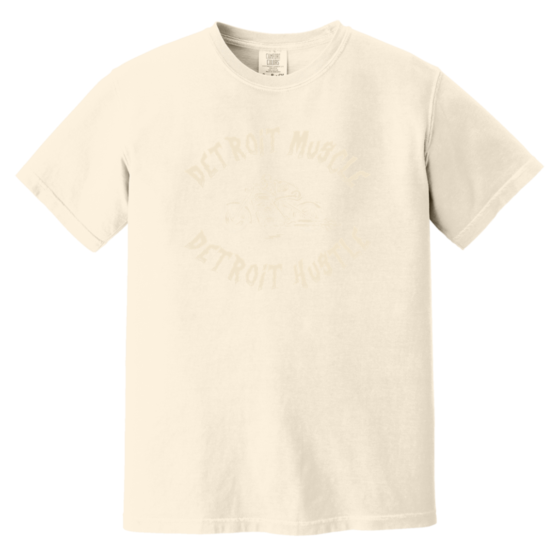 Detroit Muscle Detroit Hustle - Cream Vintage Washed T-Shirt