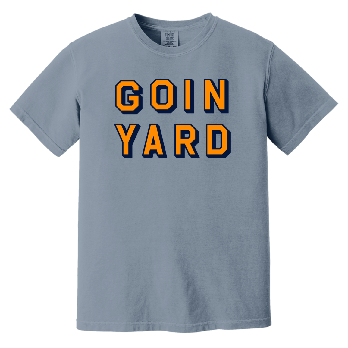 Goin Yard - Orange + Navy Vintage Washed T-Shirt