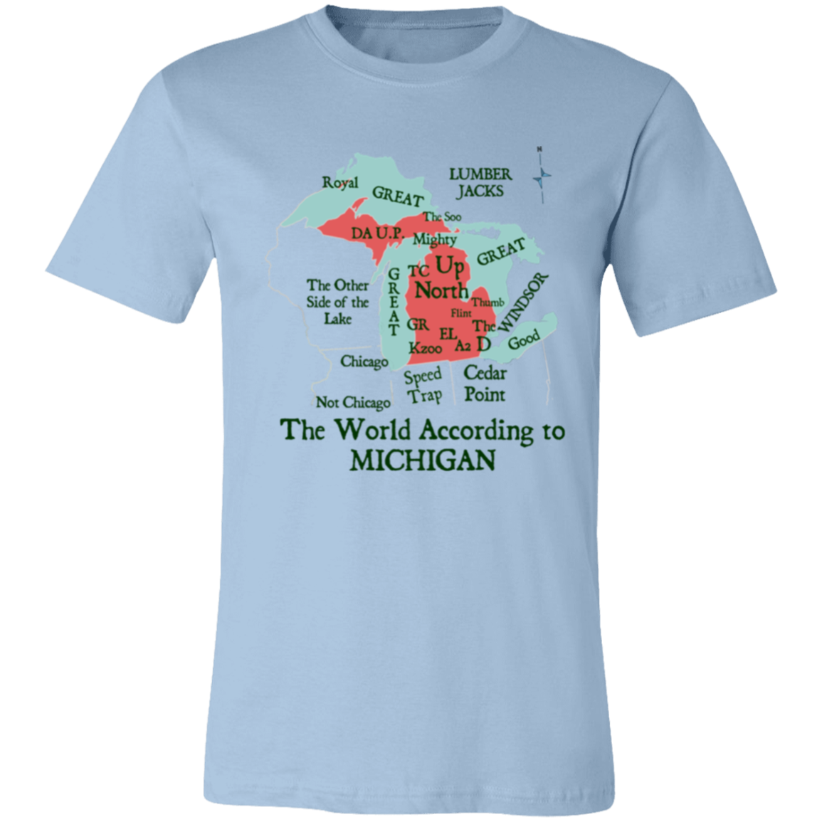 World of Michigan - Red Unisex Classic T-Shirt