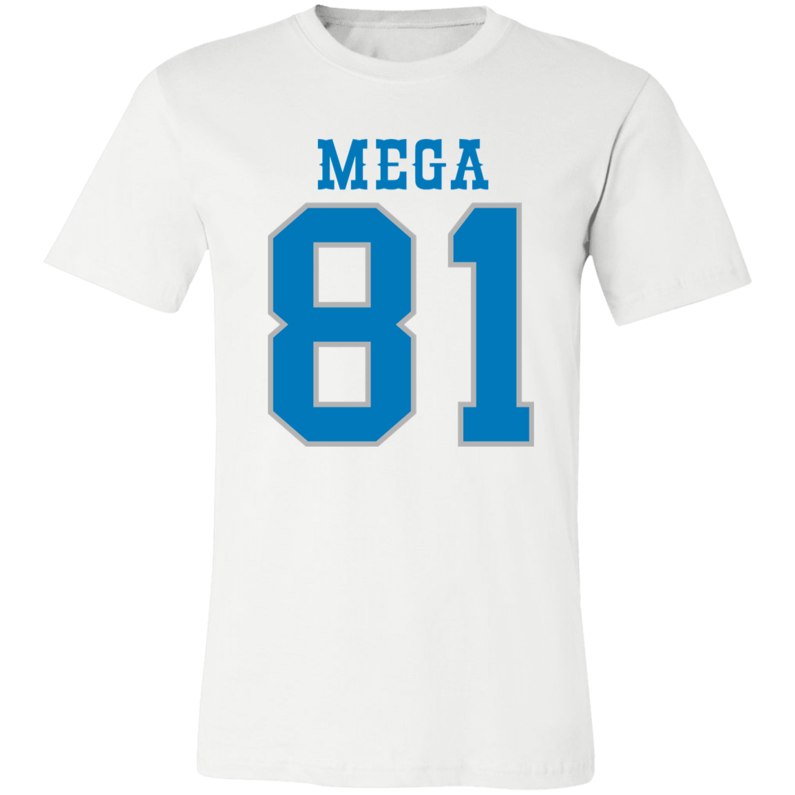 Detroit Football Number 81 - Dark Blue + Silver Unisex Classic T-Shirt