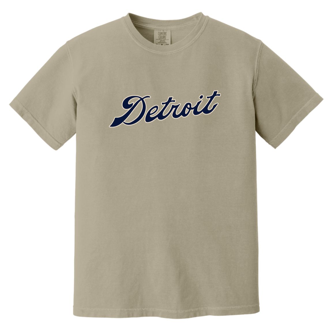Detroit Script - Navy + Ivory Vintage Washed T-Shirt