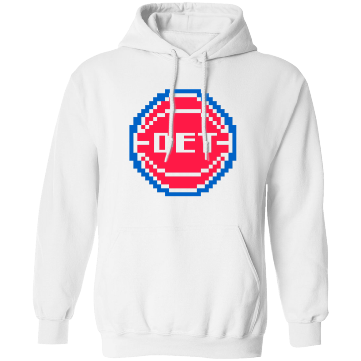 8Bit Detroit Basketball - Red Classic Unisex Hoodie